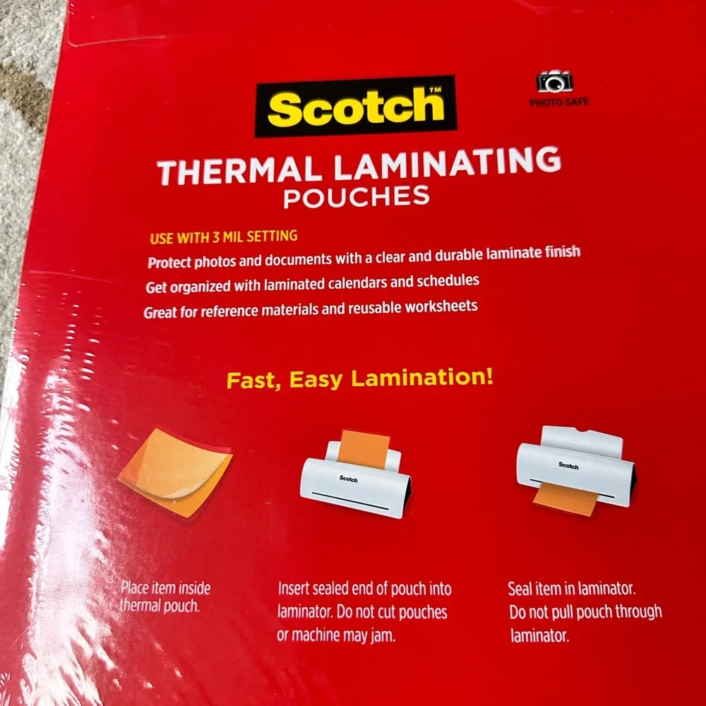 Scotch Laminating Pouches TP3856-25, 11.45 in x 17.48 in (290 mm x 443 mm)